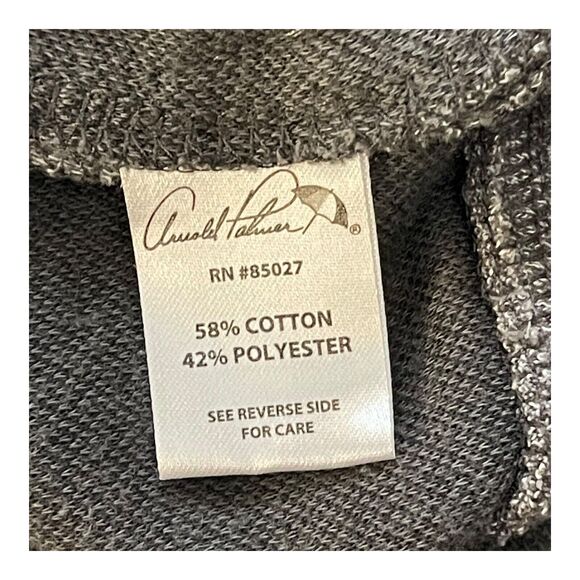 Arnold Palmer Pebble Beach Fleece Jacket Mens XL Gray Full Zip Golf Sweater - Picture 12 of 13